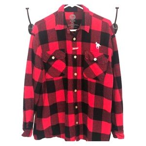Mens Deftones Flannel Red and Black size XL